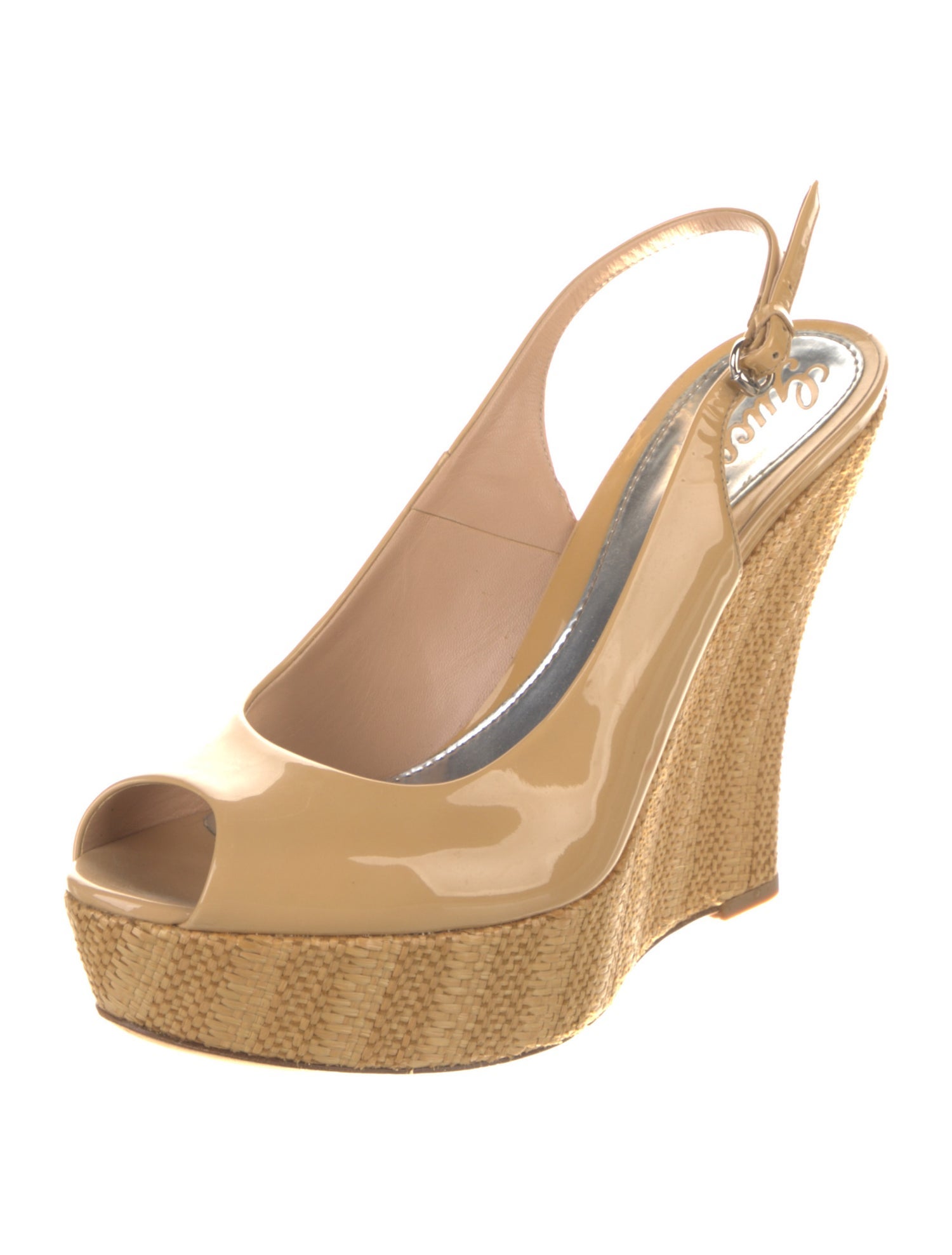 Gucci Patent Leather Slingback Pumps